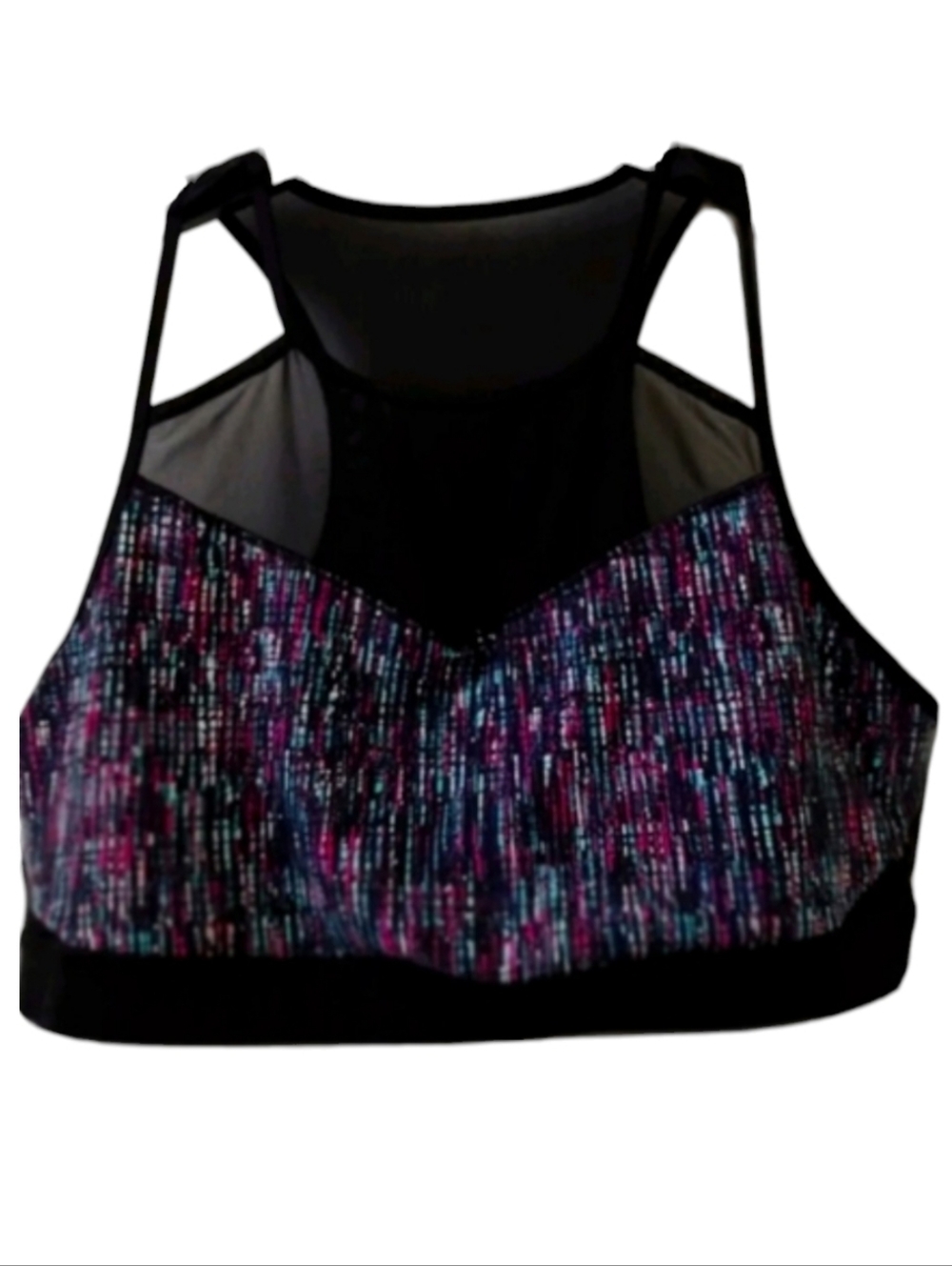 Torrid Active Black Mesh Geometric Strappy Sports Bra Women's Plus Size 4X